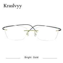 Load image into Gallery viewer, Krasivyy Pure TitaniumRimless Glasses Frame Women Ultralight Optical Prescription Eyeglasses Men 2023 Brand Oval Myopia Eyewear