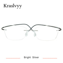 Load image into Gallery viewer, Krasivyy Pure TitaniumRimless Glasses Frame Women Ultralight Optical Prescription Eyeglasses Men 2023 Brand Oval Myopia Eyewear