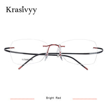 Load image into Gallery viewer, Krasivyy Pure TitaniumRimless Glasses Frame Women Ultralight Optical Prescription Eyeglasses Men 2023 Brand Oval Myopia Eyewear