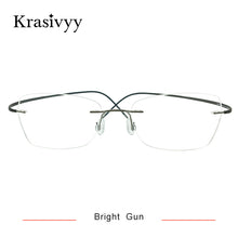 Load image into Gallery viewer, Krasivyy Pure TitaniumRimless Glasses Frame Women Ultralight Optical Prescription Eyeglasses Men 2023 Brand Oval Myopia Eyewear