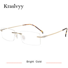 Load image into Gallery viewer, Krasivyy Rimless Glasses Frame Men 2023 Women Myopia Prescription Eyeglasses Pure Titanium Frameless Square Optical Eyewear