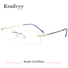 Load image into Gallery viewer, Krasivyy Rimless Glasses Frame Men 2023 Women Myopia Prescription Eyeglasses Pure Titanium Frameless Square Optical Eyewear
