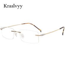 Load image into Gallery viewer, Krasivyy Rimless Glasses Frame Men 2023 Women Myopia Prescription Eyeglasses Pure Titanium Frameless Square Optical Eyewear