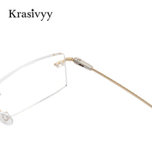 Load image into Gallery viewer, Krasivyy Rimless Glasses Frame Men 2023 Women Myopia Prescription Eyeglasses Pure Titanium Frameless Square Optical Eyewear
