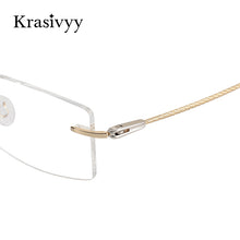 Load image into Gallery viewer, Krasivyy Rimless Glasses Frame Men 2023 Women Myopia Prescription Eyeglasses Pure Titanium Frameless Square Optical Eyewear