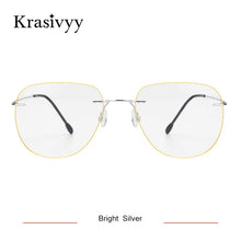 Load image into Gallery viewer, Krasivyy Rimless Glasses Frame Men Pilot Titanium Ultralight  Prescription Frameless Optical Eyeglasses Frames European Eyewear