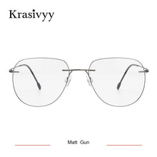 Load image into Gallery viewer, Krasivyy Rimless Glasses Frame Men Pilot Titanium Ultralight  Prescription Frameless Optical Eyeglasses Frames European Eyewear