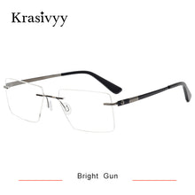 Load image into Gallery viewer, Krasivyy Rimless Glasses Frame Men Pure Titanium Screwless Optical Prescription Eyeglasses 2023 Brand Square Myopia Eyewear