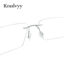 Load image into Gallery viewer, Krasivyy Rimless Glasses Frame Men Pure Titanium Screwless Optical Prescription Eyeglasses 2023 Brand Square Myopia Eyewear