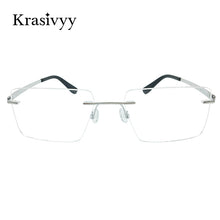 Load image into Gallery viewer, Krasivyy Rimless Glasses Frame Men Pure Titanium Screwless Optical Prescription Eyeglasses 2023 Brand Square Myopia Eyewear