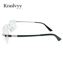 Load image into Gallery viewer, Krasivyy Rimless Glasses Frame Men Pure Titanium Screwless Optical Prescription Eyeglasses 2023 Brand Square Myopia Eyewear