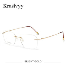 Load image into Gallery viewer, Krasivyy Rimless Glasses Frame Men Titanium Brand Ultralight Myopia Prescription Eyeglasses Women Square Optical Eyewear