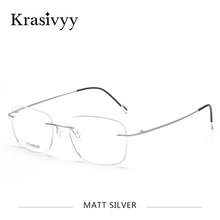 Load image into Gallery viewer, Krasivyy Rimless Glasses Frame Men Titanium Brand Ultralight Myopia Prescription Eyeglasses Women Square Optical Eyewear