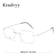 Load image into Gallery viewer, Krasivyy Rimless Glasses Frame Men Titanium Brand Ultralight Myopia Prescription Eyeglasses Women Square Optical Eyewear