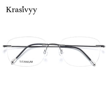 Load image into Gallery viewer, Krasivyy Rimless Glasses Frame Men Titanium Brand Ultralight Myopia Prescription Eyeglasses Women Square Optical Eyewear