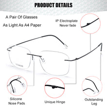Load image into Gallery viewer, Krasivyy Rimless Glasses Frame Men Titanium Brand Ultralight Myopia Prescription Eyeglasses Women Square Optical Eyewear