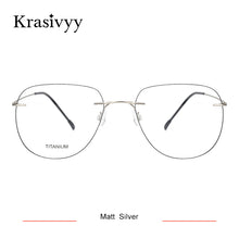 Load image into Gallery viewer, Krasivyy Rimless Glasses Frame Men Ultralight Prescription Optical Eyeglasses Women Frameless Pilot Pure Titanium Myopia Eyewear