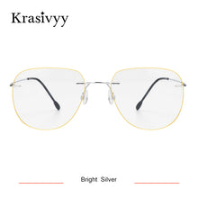 Load image into Gallery viewer, Krasivyy Rimless Glasses Frame Men Ultralight Prescription Optical Eyeglasses Women Frameless Pilot Pure Titanium Myopia Eyewear
