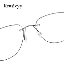 Load image into Gallery viewer, Krasivyy Rimless Glasses Frame Men Ultralight Prescription Optical Eyeglasses Women Frameless Pilot Pure Titanium Myopia Eyewear