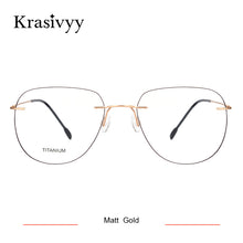 Load image into Gallery viewer, Krasivyy Rimless Glasses Frame Men Ultralight Prescription Optical Eyeglasses Women Frameless Pilot Pure Titanium Myopia Eyewear