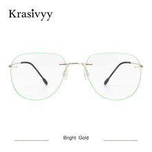 Load image into Gallery viewer, Krasivyy Rimless Glasses Frame Men Ultralight Prescription Optical Eyeglasses Women Frameless Pilot Pure Titanium Myopia Eyewear