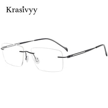 Load image into Gallery viewer, Krasivyy Rimless Glasses Frame Men Ultralight Pure Titanium Square Eyewear Women Korean Frameless Screwless Eyeglasses Frames