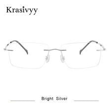 Load image into Gallery viewer, Krasivyy Rimless Glasses Frame Men Ultralight Pure Titanium Square Eyewear Women Korean Frameless Screwless Eyeglasses Frames
