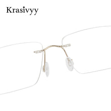 Load image into Gallery viewer, Krasivyy Rimless Glasses Frame Men Ultralight Pure Titanium Square Eyewear Women Korean Frameless Screwless Eyeglasses Frames