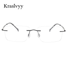 Load image into Gallery viewer, Krasivyy Rimless Glasses Frame Men Ultralight Pure Titanium Square Eyewear Women Korean Frameless Screwless Eyeglasses Frames