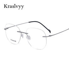 Load image into Gallery viewer, Krasivyy Rimless Glasses Frame Men Ultralight Screwless Optical Prescription Eyeglasses Women Pure Titanium Myopia Eyewear
