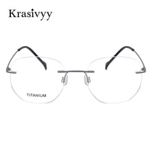Load image into Gallery viewer, Krasivyy Rimless Glasses Frame Men Ultralight Screwless Optical Prescription Eyeglasses Women Pure Titanium Myopia Eyewear