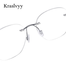Load image into Gallery viewer, Krasivyy Rimless Glasses Frame Men Ultralight Screwless Optical Prescription Eyeglasses Women Pure Titanium Myopia Eyewear