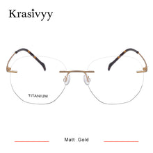Load image into Gallery viewer, Krasivyy Rimless Glasses Frame Men Ultralight Screwless Optical Prescription Eyeglasses Women Pure Titanium Myopia Eyewear