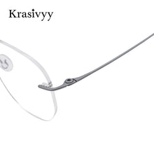 Load image into Gallery viewer, Krasivyy Rimless Glasses Frame Men Ultralight Screwless Optical Prescription Eyeglasses Women Pure Titanium Myopia Eyewear