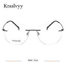 Load image into Gallery viewer, Krasivyy Rimless Glasses Frame Men Ultralight Screwless Optical Prescription Eyeglasses Women Pure Titanium Myopia Eyewear