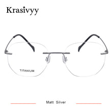 Load image into Gallery viewer, Krasivyy Rimless Glasses Frame Men Ultralight Screwless Optical Prescription Eyeglasses Women Pure Titanium Myopia Eyewear