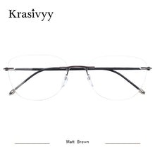 Load image into Gallery viewer, Krasivyy Rimless Glasses Frame Women Brand Design Screwless Optical Prescription Eyeglasses Vintage Eyewear Men Pure Titanium