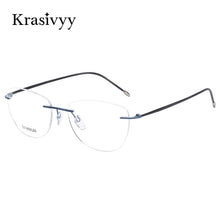 Load image into Gallery viewer, Krasivyy Rimless Glasses Frame Women Brand Design Screwless Optical Prescription Eyeglasses Vintage Eyewear Men Pure Titanium