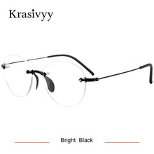 Load image into Gallery viewer, Krasivyy Rimless Glasses Frame Women Pure Titanium Men Vintage Myopia Prescription Eyeglasses Retro Round Korean Optical Eyewear