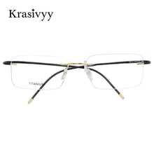 Load image into Gallery viewer, Krasivyy Rimless Glasses Frame Women Ultralight Myopia Optical Prescription Eyeglasses Memory Titanium Square Eyewear Men