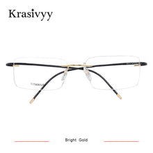 Load image into Gallery viewer, Krasivyy Rimless Glasses Frame Women Ultralight Myopia Optical Prescription Eyeglasses Memory Titanium Square Eyewear Men