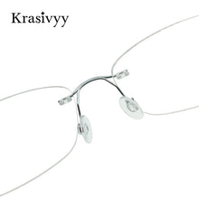 Load image into Gallery viewer, Krasivyy Rimless Glasses Frame Women Ultralight Myopia Optical Prescription Eyeglasses Memory Titanium Square Eyewear Men