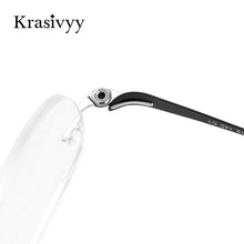 Load image into Gallery viewer, Krasivyy Rimless Glasses Frames Women  Screwless Myopia Prescription Eyeglasses Pure Titanium Oval Optical Eyewear