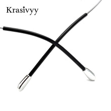 Load image into Gallery viewer, Krasivyy Round Rimless Glasses Frame Men Ultralight Myopia Prescription Eyeglasses Women Vintage Pure Titanium Optical  Eyewear