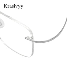 Load image into Gallery viewer, Krasivyy Round Rimless Glasses Frame Men Ultralight Myopia Prescription Eyeglasses Women Vintage Pure Titanium Optical  Eyewear