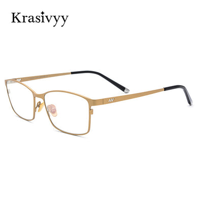 Krasivyy Square Glasses Frame Men 2023 Pure Titanium Male Optical Prescription Eyeglasses Frames Classic Full Frame Gafas Oculos