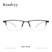 Load image into Gallery viewer, Krasivyy Square Glasses Frame Men Ultralight Pure Titanium Myopia Prescription Eye Glasses for Men Half Frame Optical Eyewear