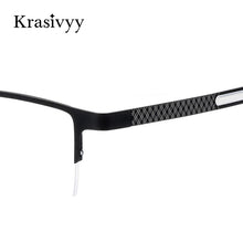 Load image into Gallery viewer, Krasivyy Square Glasses Frame Men Ultralight Pure Titanium Myopia Prescription Eye Glasses for Men Half Frame Optical Eyewear