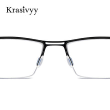 Load image into Gallery viewer, Krasivyy Square Glasses Frame Men Ultralight Pure Titanium Myopia Prescription Eye Glasses for Men Half Frame Optical Eyewear