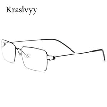 Load image into Gallery viewer, Krasivyy Square Glasses Frame Women Titanium Alloy Myopia Prescription Eyeglasses Men 2023 Korean Screwless Opical Eyewear
